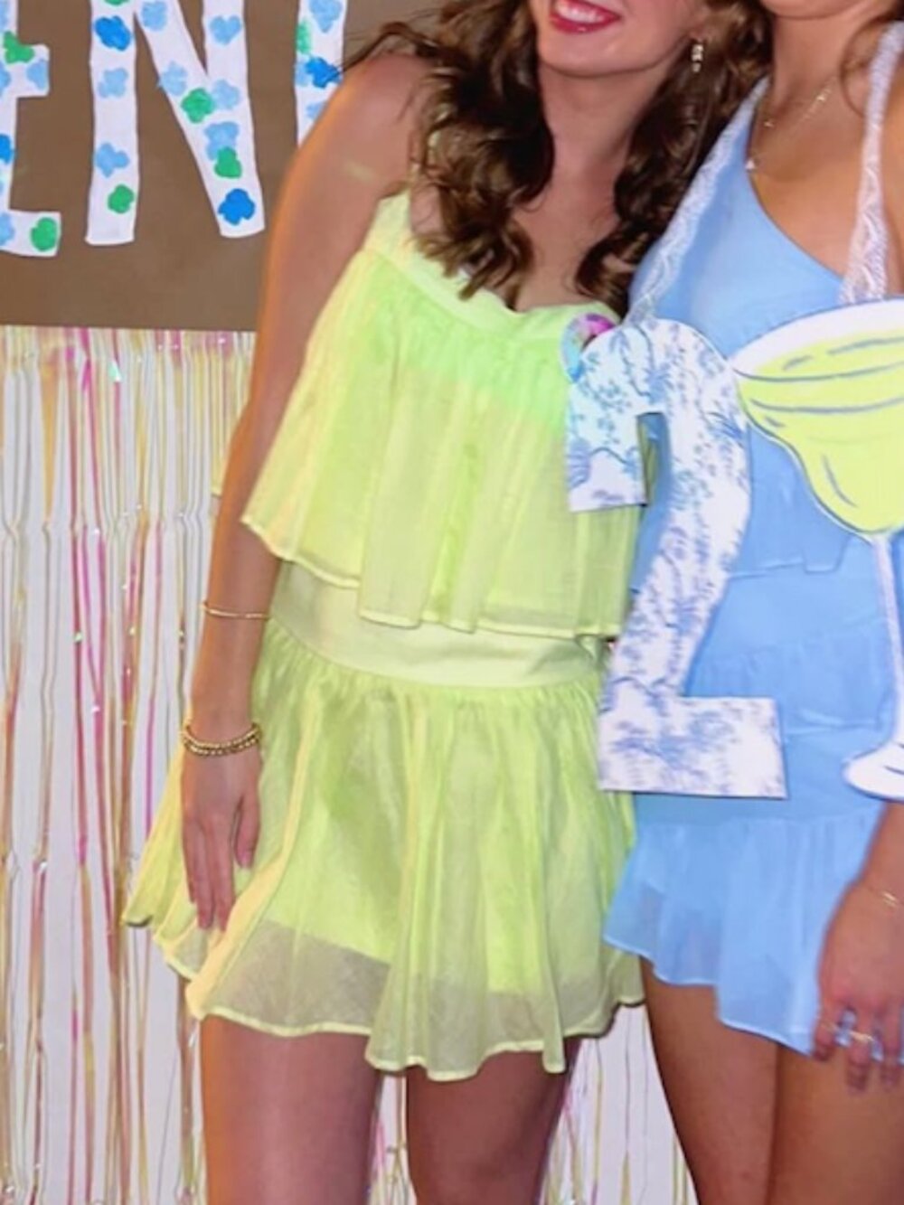 Koch Skirt and Top Set in Light Green/Yellow